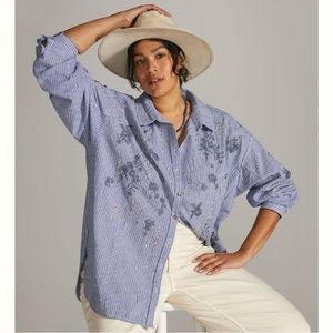NWT Pilcro Embroidered Buttondown